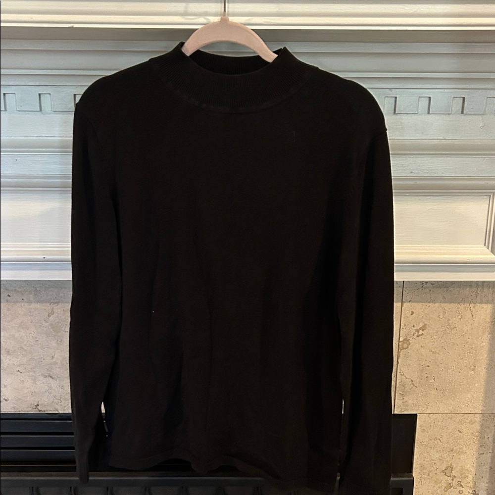 Mock neck black sweater